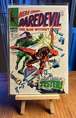 Buy Daredevil 42 1968 Origin & 1st App JESTER Silver Age Stan Lee & COLAN G/VG • 20.07£