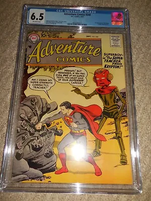 Buy 1957 DC Adventure Comics #249 CGC 6.5 Fine+ Robot Cover • 170.30£