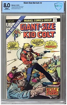 Buy Giant-Size Kid Colt  # 2   CBCS   8.0   VF   White Pages   4/1975   See Photos • 80.35£