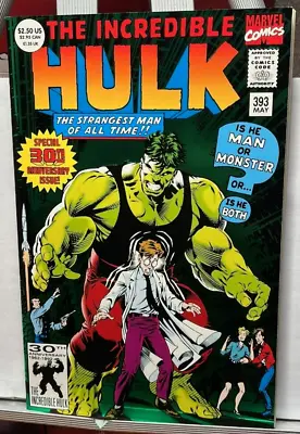 Buy Incredible Hulk #393, 30th Anniversary, Origin Of Hulk Retold, 1992 • 3.96£
