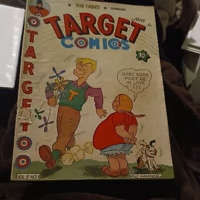 Buy TARGET COMICS VOL 5 #1 NOVELTY PRESS 1944 Golden Age Superhero World War II Era  • 75.08£