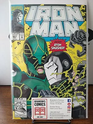 Buy Iron Man #287 1st Atom Smasher Appearance Mike Decarlo Marvel Comics 1992 • 7.67£
