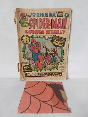 Buy Spider-Man Comics Weekly #1 1973 Marvel Comics UK With Mask Low Grade • 199.99£