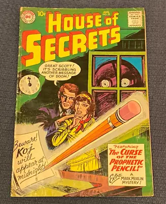 Buy House Of Secrets 23 1959 VG DC Comic Book Vtg Silver Age 1st App Mark Merlin • 60.09£