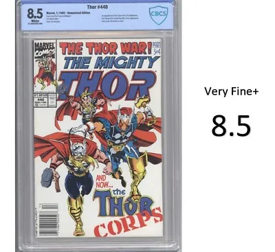 Buy Thor #440 NS - Key Comic & 1st App. Of The Thor Corps! - CBCS 8.5 - New Slab! • 43.61£