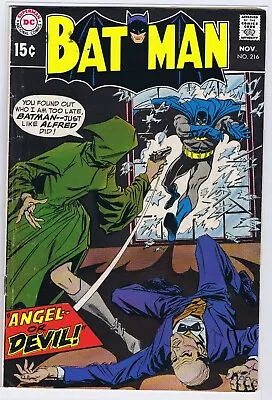 Buy Batman 216 3.5 4.0 Small Stain On Back 1st Alfred And Daphine Pennyworth Wk5 • 39.41£