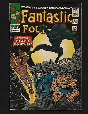 Buy Fantastic Four #52 VGF Kirby 1st Black Panther & Wakanda Inhumans Wyatt Wingfoot • 319.01£