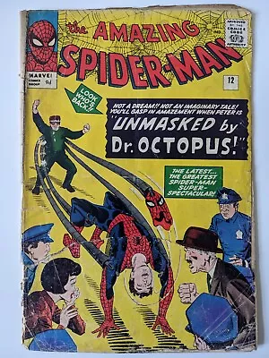 Buy Amazing Spider-Man #12 1964, Low Grade Copy (see Pics). Lee/Ditko. Free Post. • 31£