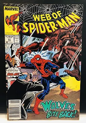 Buy Web Of Spiderman  #51 Comic , Marvel Comics Newsstand • 6.25£