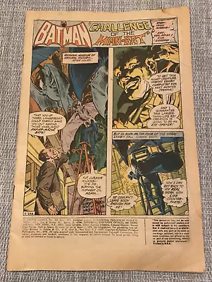 Buy Detective Comics #400 June 1970 Batman Origin 1st Appearance Man-Bat Coverless • 36.18£
