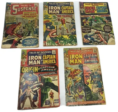Buy Tales Of Suspense #51 , #60, #62 , #63 , #66 Marvel 1963 - 1964 - 1965 (5)❌❌ • 146.84£