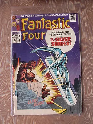 Buy Fantastic Four #55 Fair  Thing Vs Silver Surfer   Jack Kirby Cover/art • 19.77£