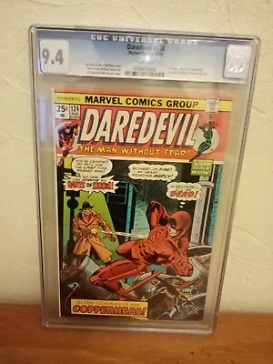 Buy Marvel Comics Daredevil #124. Cgc 9.4 White Pages. Aug 1975. 1st Copperhead. Nm • 224.99£