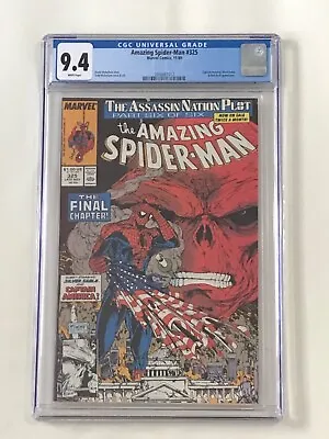 Buy AMAZING SPIDER-MAN #325 CGC 9.4 Marvel RED SKULL CAPTAIN AMERICA McFARLANE • 54.55£