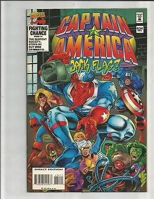 Buy Captain America 434 (1994)  1ST APPEARANCE JACK FLAG!!  GORGEOUS HIGH GRADE!! • 16£