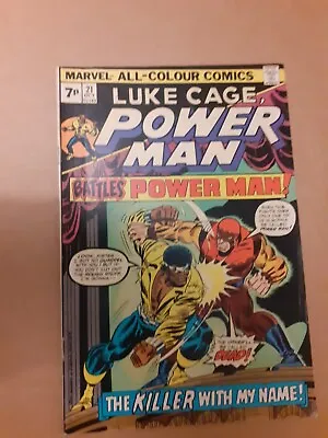 Buy Luke Cage Power Man No 21 Battles Power Man  MVS Intact 1974 Fine Marvel Comic • 6.99£