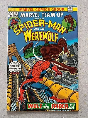 Buy Marvel Team-Up #12 1973 VF Beauty! Spider-Man And Werewolf By Night! • 29.25£