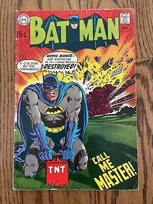 Buy Batman #215 (DC 1969) Irv Novick TNT Wayne Manor Explosion! VG+ • 11.25£