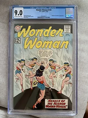 Buy Wonder Woman #134 CGC 9.0 DC COMICS 1962 Mer-boy Wonder Girl Silver Age 12 Cent • 470.41£