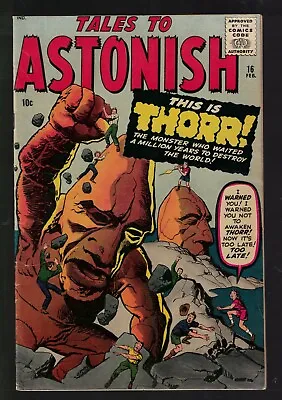 Buy Marvel Comics Tales To Astonish 16 THORR !! 1961 VFN- 7.0 Horror High Grade • 319.99£