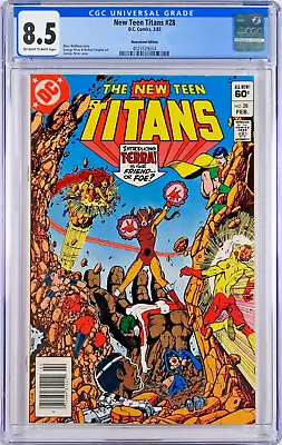 Buy New Teen Titans #28 CGC 8.5 (Feb 1983, DC) 2nd Terra App. & Origin, Newsstand • 31.53£