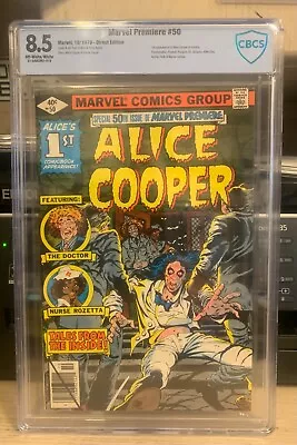 Buy Marvel Premiere - Alice Cooper - 1st Comic Appearance - 10/1979 - CBCS 8.5 • 103.90£