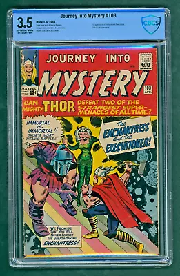 Buy Journey Into Mystery #103 - 1st Enchantress CBCS 3.5 Off White/W (Marvel, 1964) • 163.10£