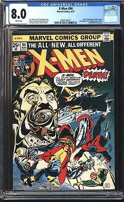 Buy Marvel X-Men 94 8/75 CGC 8.0 White Pages • 967.42£