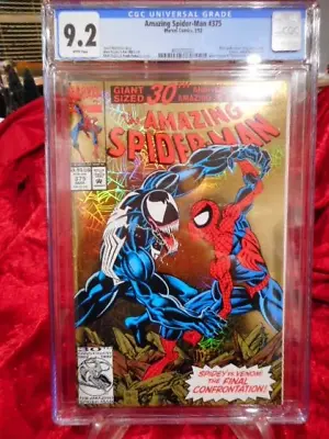 Buy Amazing Spider-Man #375 - Marvel March 1993 - CGC 9.2 - Gold Holofoil Cover • 35.55£