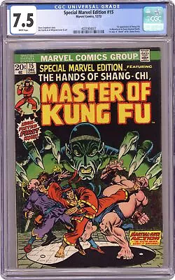 Buy Special Marvel Edition #15 CGC 7.5 1973 4035904007 1st App. Shang Chi • 242.52£