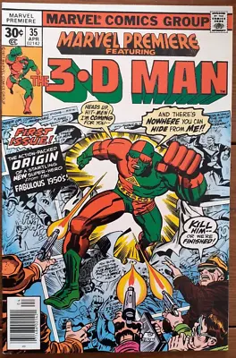 Buy Marvel Premiere 35, Featuring The 3-d Man, Marvel Comics, April 1977, Fn • 5.39£