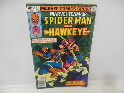 Buy Marvel Comic MARVEL TEAM-UP SPIDER-MAN #92 SPIDER-MAN AND HAWKEYE • 1.60£