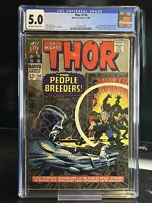 Buy Thor #134 CGC 5.0 1st App High Evolutionary Guardians Of The Galaxy Movie • 87.95£