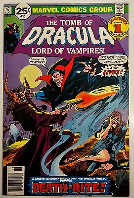 Buy Bronze Age Marvel Comic Tomb Of Dracula Key Issue 52 High Grade FN/VF • 10£