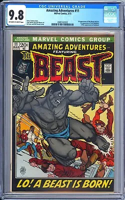 Buy Amazing Adventures 11 CGC 9.8 1972 1st App Of Beast Marvel X-Men 1 Of 11 Census • 9,460.36£