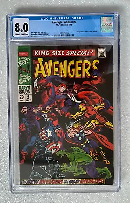 Buy Avengers Annual #2 CGC 8.0 1968 - 1st Appearance Of The Scarlet Centurion • 361.58£