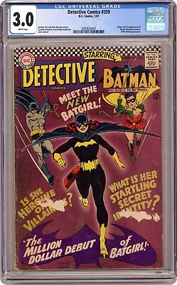 Buy Detective Comics #359 CGC 3.0 1967 2093626001 1st New Batgirl Barbara Gordon • 648.49£