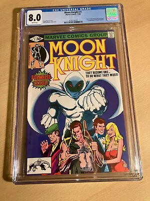 Buy Moon Knight 1 (1980) - Marvel Comics Key 1st Own Title - CGC 8.0 VFN • 60£