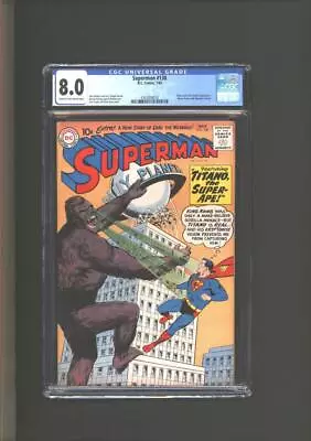 Buy Superman #138  CGC 8.0 Titano & Lori Lemaris App 1960 • 237.17£