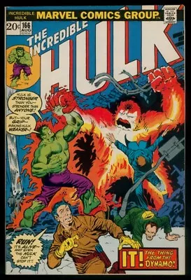 Buy Marvel Comics The Incredible HULK #166 1st Appearance Of Zzzax VFN- 7.5 • 15.80£