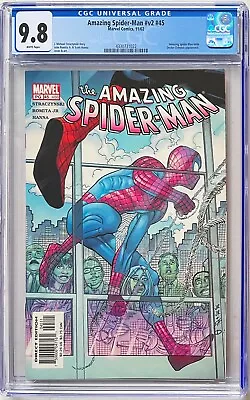 Buy Amazing Spider-Man V2 #45 CGC 9.8 White. Classic John Romita Jr. Cover! • 55£