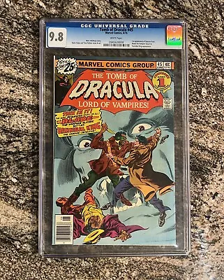 Buy Tomb Of Dracula #45 (1976) 1st Appearance Deacon Frost CGC 9.8 TY120 • 553.42£