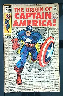 Buy Captain America (Vol 1) # 109 (Vgd Minus-) (VG- )  RS003 Marvel Comics AMERICAN • 62.49£