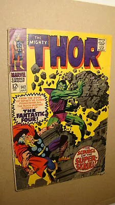 Buy Thor 142 Vs Super Skrull Fantastic Four 1966 Silver Age Marvel • 16.60£