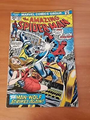 Buy Amazing Spider-Man 125 VG+ / 2nd Man Wolf / (1973) • 23.71£