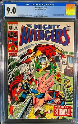 Buy Avengers #66 Cgc 9.0 Off-white To White Pages 1969 • 162.19£