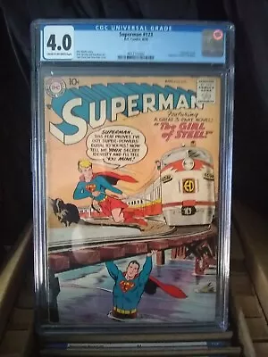 Buy Superman 123 Cgc 4.0. Supergirl Tri-out Issue • 500£