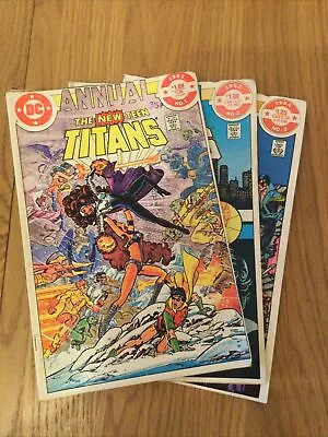 Buy DC Comics The New Teen Titans Annual #1#2#3 (3 Copies) 1982/3/4 • 20£