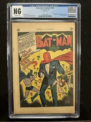 Buy Detective Comics #168 (1951) Joker Origin Ccg Ng Coverless Ow Unrestored! • 1,346.05£