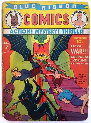 Buy Blue Ribbon Comics #7 Gd 2.0 (mlj) 1940 Scarce Corporal Collins Vs. The Nazis • 375.35£